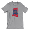 Mississippi Home State Men/Unisex T-Shirt-Athletic Heather-Allegiant Goods Co. Vintage Sports Apparel