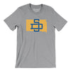 South Dakota Home State Men/Unisex T-Shirt-Athletic Heather-Allegiant Goods Co. Vintage Sports Apparel