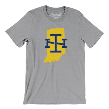 Indiana Home State Men/Unisex T-Shirt-Athletic Heather-Allegiant Goods Co. Vintage Sports Apparel