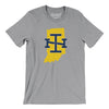 Indiana Home State Men/Unisex T-Shirt-Athletic Heather-Allegiant Goods Co. Vintage Sports Apparel