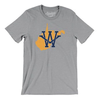 West Virginia Home State Men/Unisex T-Shirt-Athletic Heather-Allegiant Goods Co. Vintage Sports Apparel