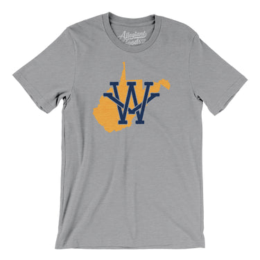 West Virginia Home State Men/Unisex T-Shirt-Athletic Heather-Allegiant Goods Co. Vintage Sports Apparel