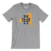 New York Home State Men/Unisex T-Shirt-Athletic Heather-Allegiant Goods Co. Vintage Sports Apparel