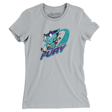 Muskegon Fury Women's T-Shirt-Silver-Allegiant Goods Co. Vintage Sports Apparel