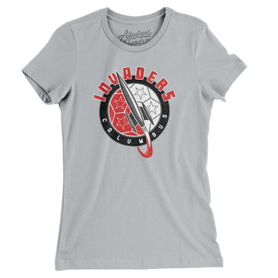 Columbus Invaders Soccer Women's T-Shirt-Silver-Allegiant Goods Co. Vintage Sports Apparel