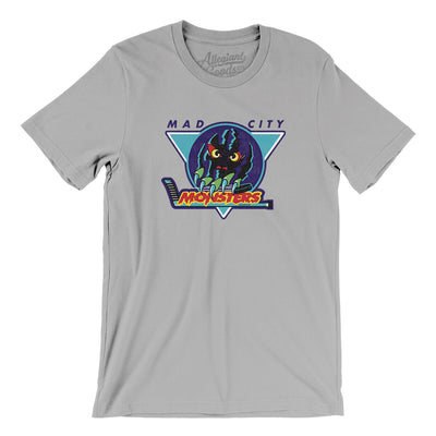 Madison Monsters Men/Unisex T-Shirt-Silver-Allegiant Goods Co. Vintage Sports Apparel