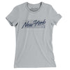 New York Retro Women's T-Shirt-Silver-Allegiant Goods Co. Vintage Sports Apparel