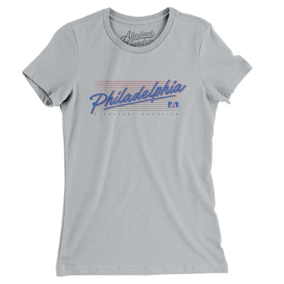 Philadelphia Retro Women's T-Shirt-Silver-Allegiant Goods Co. Vintage Sports Apparel