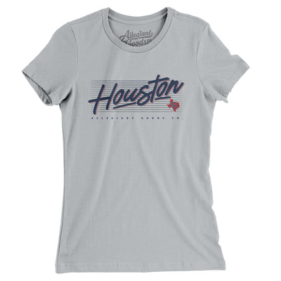 Houston Retro Women's T-Shirt-Silver-Allegiant Goods Co. Vintage Sports Apparel
