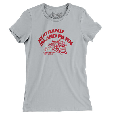 Bertrand Island Amusement Park New Jersey Women's T-Shirt-Silver-Allegiant Goods Co. Vintage Sports Apparel