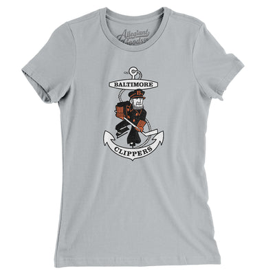 Baltimore Clippers Women's T-Shirt-Silver-Allegiant Goods Co. Vintage Sports Apparel