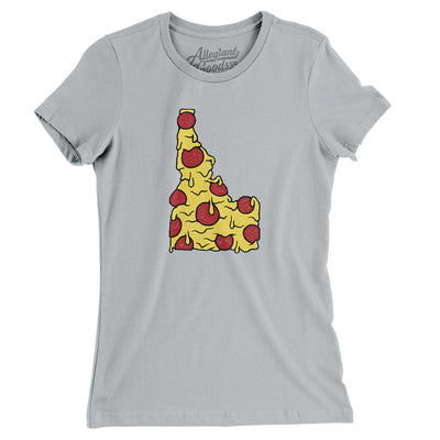 Idaho Pizza State Women's T-Shirt-Silver-Allegiant Goods Co. Vintage Sports Apparel