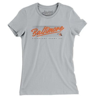 Baltimore Retro Women's T-Shirt-Silver-Allegiant Goods Co. Vintage Sports Apparel