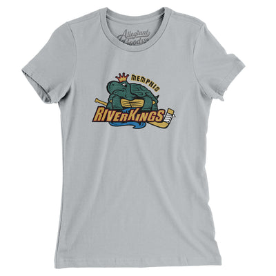 Memphis Riverkings Women's T-Shirt-Silver-Allegiant Goods Co. Vintage Sports Apparel