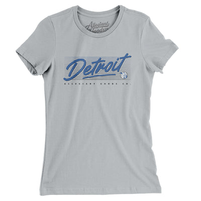 Detroit Retro Women's T-Shirt-Silver-Allegiant Goods Co. Vintage Sports Apparel