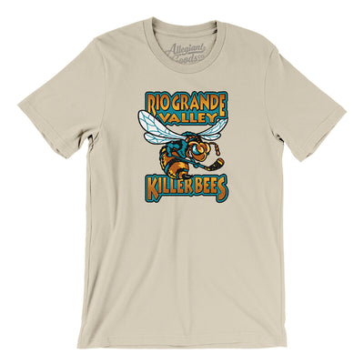 Rio Grande Valley Killer Bees Hockey Men/Unisex T-Shirt-Soft Cream-Allegiant Goods Co. Vintage Sports Apparel