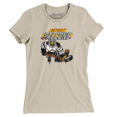 Detroit Falcons Women's T-Shirt-Soft Cream-Allegiant Goods Co. Vintage Sports Apparel