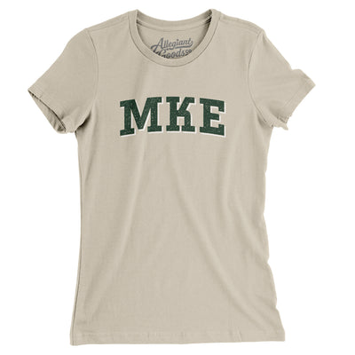 Mke Varsity Women's T-Shirt-Soft Cream-Allegiant Goods Co. Vintage Sports Apparel