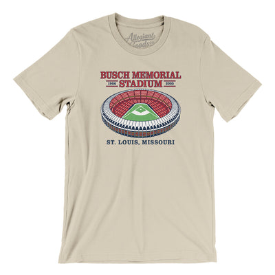 Busch Memorial Stadium Men/Unisex T-Shirt-Soft Cream-Allegiant Goods Co. Vintage Sports Apparel