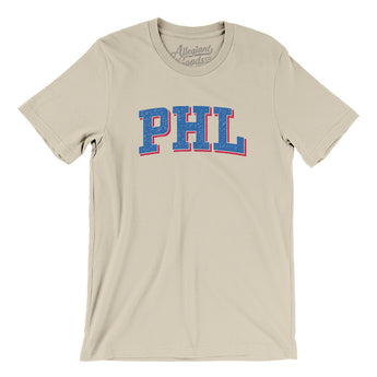 Phl Varsity Men/Unisex T-Shirt-Soft Cream-Allegiant Goods Co. Vintage Sports Apparel