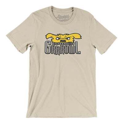 Greenville Grrrowl Hockey Men/Unisex T-Shirt-Soft Cream-Allegiant Goods Co. Vintage Sports Apparel
