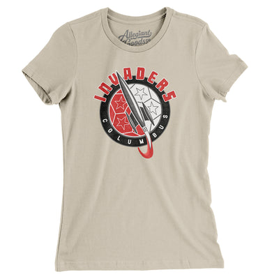Columbus Invaders Soccer Women's T-Shirt-Soft Cream-Allegiant Goods Co. Vintage Sports Apparel