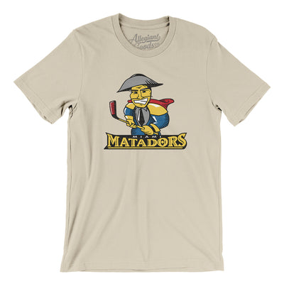 Miami Matadors Men/Unisex T-Shirt-Soft Cream-Allegiant Goods Co. Vintage Sports Apparel
