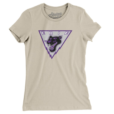 Erie Panthers Women's T-Shirt-Soft Cream-Allegiant Goods Co. Vintage Sports Apparel