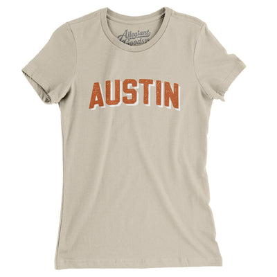 Austin Varsity Women's T-Shirt-Soft Cream-Allegiant Goods Co. Vintage Sports Apparel