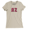 AZ Varsity Women's T-Shirt-Soft Cream-Allegiant Goods Co. Vintage Sports Apparel