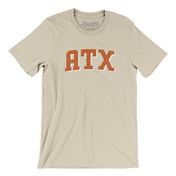 Atx Varsity Men/Unisex T-Shirt-Soft Cream-Allegiant Goods Co. Vintage Sports Apparel