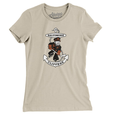 Baltimore Clippers Women's T-Shirt-Soft Cream-Allegiant Goods Co. Vintage Sports Apparel