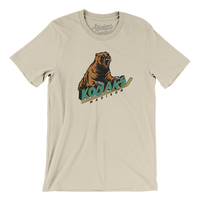 Madison Kodiaks Men/Unisex T-Shirt-Soft Cream-Allegiant Goods Co. Vintage Sports Apparel