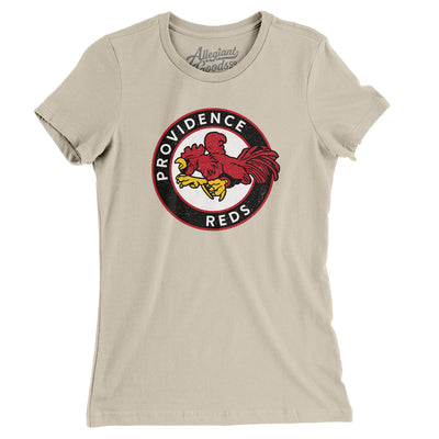 Providence Reds Hockey Women's T-Shirt-Soft Cream-Allegiant Goods Co. Vintage Sports Apparel
