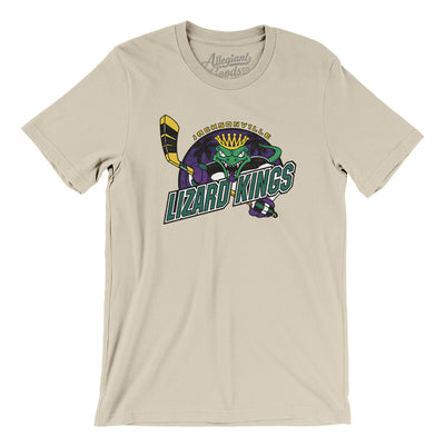 Jacksonville Lizard Kings Men/Unisex T-Shirt-Soft Cream-Allegiant Goods Co. Vintage Sports Apparel