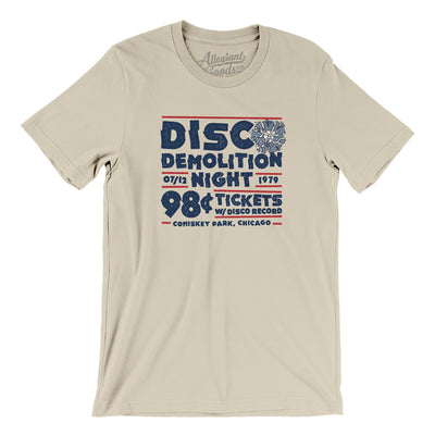Disco Demolition Night Men/Unisex T-Shirt-Soft Cream-Allegiant Goods Co. Vintage Sports Apparel