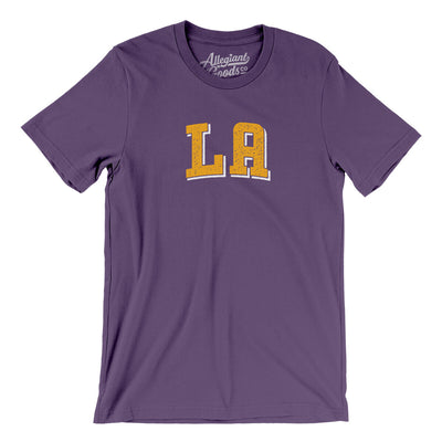 L.a. Varsity Men/Unisex T-Shirt-Team Purple-Allegiant Goods Co. Vintage Sports Apparel