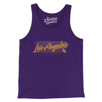 Los Angeles Retro Men/Unisex Tank Top-Team Purple-Allegiant Goods Co. Vintage Sports Apparel