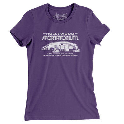 Hollywood Sportatorium Women's T-Shirt-Team Purple-Allegiant Goods Co. Vintage Sports Apparel