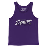 Denver Retro Men/Unisex Tank Top-Team Purple-Allegiant Goods Co. Vintage Sports Apparel