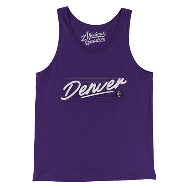 Denver Retro Men/Unisex Tank Top-Team Purple-Allegiant Goods Co. Vintage Sports Apparel