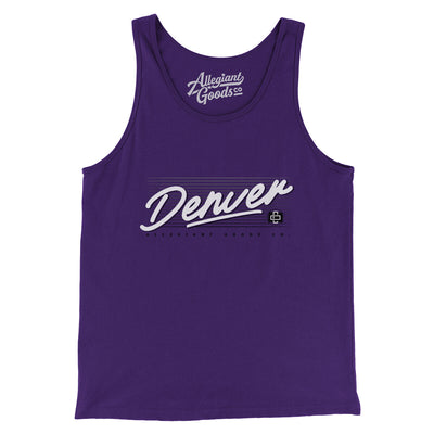 Denver Retro Men/Unisex Tank Top-Team Purple-Allegiant Goods Co. Vintage Sports Apparel