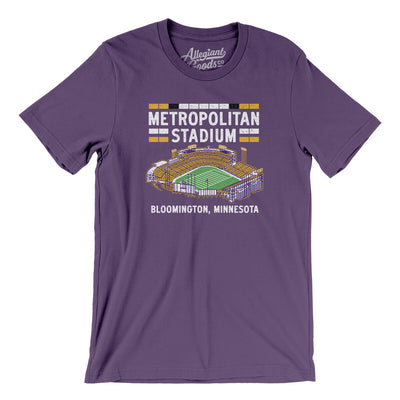 Metropolitan Stadium Minnesota Men/Unisex T-Shirt-Team Purple-Allegiant Goods Co. Vintage Sports Apparel