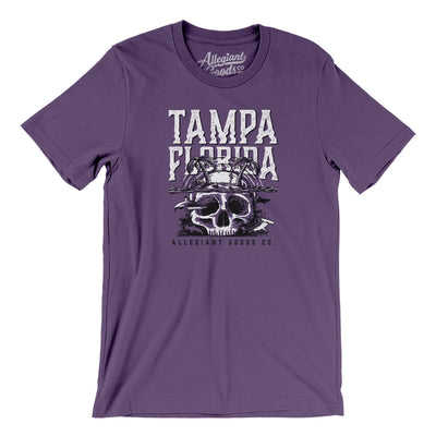 Tampa Florida Pirate Skull Gasparilla Men/Unisex T-Shirt-Team Purple-Allegiant Goods Co. Vintage Sports Apparel