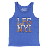 Lfg Nyi Men/Unisex Tank Top-True Royal TriBlend-Allegiant Goods Co. Vintage Sports Apparel