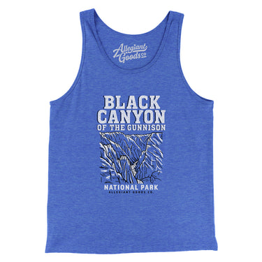 Black Canyon Of The Gunnison National Park Men/Unisex Tank Top-True Royal TriBlend-Allegiant Goods Co. Vintage Sports Apparel