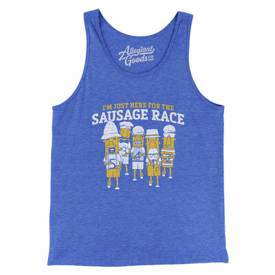 I’m Just Here For The Sausage Race Men/Unisex Tank Top-True Royal TriBlend-Allegiant Goods Co. Vintage Sports Apparel