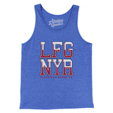 Lfg Nyr Men/Unisex Tank Top-True Royal TriBlend-Allegiant Goods Co. Vintage Sports Apparel