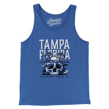 Tampa Florida Pirate Skull Gasparilla Men/Unisex Tank Top-Allegiant Goods Co. Vintage Sports Apparel
