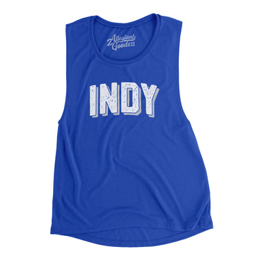 Indy Varsity Women's Flowey Scoopneck Muscle Tank-True Royal-Allegiant Goods Co. Vintage Sports Apparel